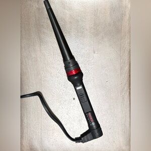 Curling Wand set with 2 attachments- Black & Red